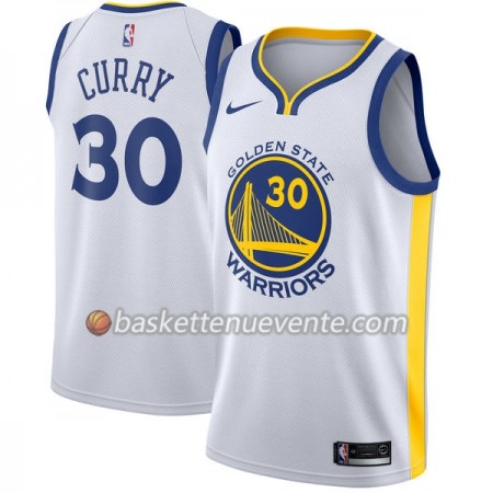Maillot Basket Golden State Warriors Stephen Curry 30 Nike 2017-18 Blanc Swingman - Homme